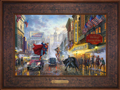 Batman™, Superman™, and Wonder Woman™: The Trinity I Wall Art by Thomas Kinkade Studios Estate Edition Canvas 12" x 18" Gallery Bronze
