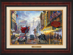 Batman™, Superman™, and Wonder Woman™: The Trinity I Wall Art by Thomas Kinkade Studios Estate Edition Canvas 18" x 27" Gallery Burl