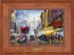 Batman™, Superman™, and Wonder Woman™: The Trinity I Wall Art by Thomas Kinkade Studios Estate Edition Canvas 18" x 27" Rustic Andalucian