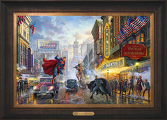 Batman™, Superman™, and Wonder Woman™: The Trinity I Wall Art by Thomas Kinkade Studios Estate Edition Canvas 18" x 27" Estate Bronze