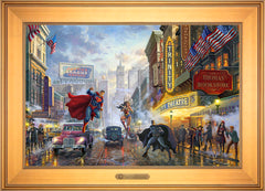 Batman™, Superman™, and Wonder Woman™: The Trinity I Wall Art by Thomas Kinkade Studios Estate Edition Canvas 18" x 27" Gallery Gold