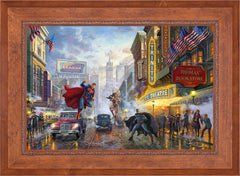 Batman™, Superman™, and Wonder Woman™: The Trinity I Wall Art by Thomas Kinkade Studios Standard Number Canvas 24" x 36" Rustic Andalucian