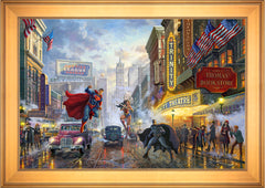 Batman™, Superman™, and Wonder Woman™: The Trinity I Wall Art by Thomas Kinkade Studios Standard Number Canvas 24" x 36" Gallery Gold