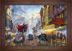 Batman™, Superman™, and Wonder Woman™: The Trinity I Wall Art by Thomas Kinkade Studios Standard Number Canvas 24" x 36" Gallery Bronze