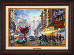 Batman™, Superman™, and Wonder Woman™: The Trinity I Wall Art by Thomas Kinkade Studios Estate Edition Canvas 24" x 36" Gallery Burl