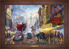 Batman™, Superman™, and Wonder Woman™: The Trinity I Wall Art by Thomas Kinkade Studios Estate Edition Canvas 24" x 36" Gallery Bronze