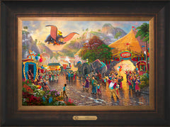 Disney Dumbo Wall Art by Thomas Kinkade Studios Standard Number Canvas 12" x 18" Estate Bronze