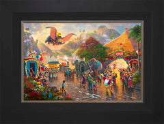 Disney Dumbo Wall Art by Thomas Kinkade Studios Standard Number Canvas 12" x 18" Modern Black