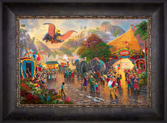 Disney Dumbo Wall Art by Thomas Kinkade Studios Standard Number Canvas 12" x 18" Cabernet