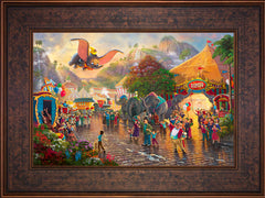 Disney Dumbo Wall Art by Thomas Kinkade Studios Standard Number Canvas 12" x 18" Gallery Bronze