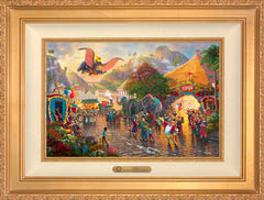 Disney Dumbo Wall Art by Thomas Kinkade Studios Estate Edition Canvas 12" x 18" Antique Gold