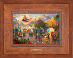 Disney Dumbo Wall Art by Thomas Kinkade Studios Estate Edition Canvas 12" x 18" Rustic Andalucian