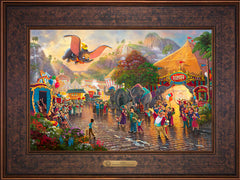 Disney Dumbo Wall Art by Thomas Kinkade Studios Estate Edition Canvas 12" x 18" Gallery Bronze