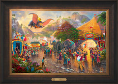 Disney Dumbo Wall Art by Thomas Kinkade Studios Estate Edition Canvas 18" x 27" Estate Bronze