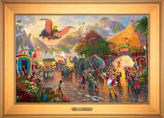 Disney Dumbo Wall Art by Thomas Kinkade Studios Estate Edition Canvas 18" x 27" Gallery Gold