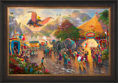 Disney Dumbo Wall Art by Thomas Kinkade Studios Standard Number Canvas 24" x 36" Estate Bronze