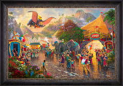 Disney Dumbo Wall Art by Thomas Kinkade Studios Standard Number Canvas 24" x 36" Cabernet