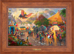 Disney Dumbo Wall Art by Thomas Kinkade Studios Estate Edition Canvas 24" x 36" Rustic Andalucian