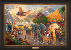 Disney Dumbo Wall Art by Thomas Kinkade Studios Estate Edition Canvas 24" x 36" Estate Bronze