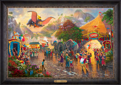 Disney Dumbo Wall Art by Thomas Kinkade Studios Estate Edition Canvas 24" x 36" Cabernet