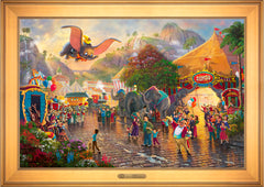 Disney Dumbo Wall Art by Thomas Kinkade Studios Estate Edition Canvas 24" x 36" Gallery Gold