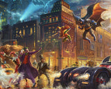 The Dark Knight™ Saves Gotham City™ Wall Art by Thomas Kinkade Studios Canvas Gallery Wrap 8" x 10" Unframed