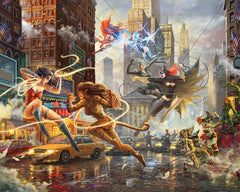 The Women of DC Wall Art by Thomas Kinkade Studios Canvas Gallery Wrap 8" x 10" Unframed
