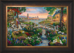 Disney 101 Dalmatians Wall Art by Thomas Kinkade Studios Standard Number Canvas 18" x 27" Estate Bronze