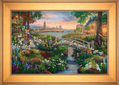 Disney 101 Dalmatians Wall Art by Thomas Kinkade Studios Standard Number Canvas 18" x 27" Gallery Gold