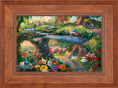 Disney Alice in Wonderland Wall Art by Thomas Kinkade Studios Jewel Edition Canvas 18" x 27" Rustic Andalucian