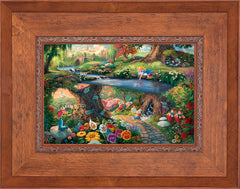 Disney Alice in Wonderland Wall Art by Thomas Kinkade Studios Jewel Edition Canvas 12" x 18" Rustic Andalucian