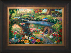 Disney Alice in Wonderland Wall Art by Thomas Kinkade Studios Jewel Edition Canvas 12" x 18" Estate Bronze
