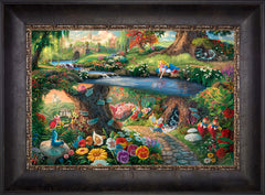 Disney Alice in Wonderland Wall Art by Thomas Kinkade Studios Jewel Edition Canvas 12" x 18" Cabernet