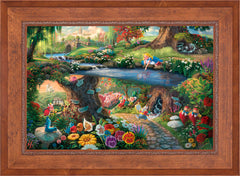Disney Alice in Wonderland Wall Art by Thomas Kinkade Studios Jewel Edition Canvas 24" x 36" Rustic Andalucian