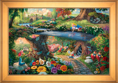 Disney Alice in Wonderland Wall Art by Thomas Kinkade Studios Jewel Edition Canvas 24" x 36" Gallery Gold