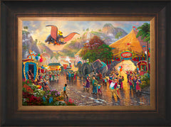 Disney Dumbo Wall Art by Thomas Kinkade Studios Jewel Edition Canvas 12" x 18" Estate Bronze