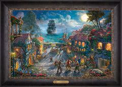 Disney Pirates of the Caribbean Wall Art by Thomas Kinkade Studios Jewel Edition Canvas 18" x 27" Cabernet