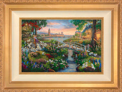 Disney 101 Dalmatians Wall Art by Thomas Kinkade Studios Standard Number Canvas 12" x 18" Antique Gold
