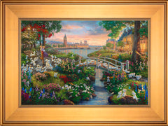 Disney 101 Dalmatians Wall Art by Thomas Kinkade Studios Standard Number Canvas 12" x 18" Gallery Gold