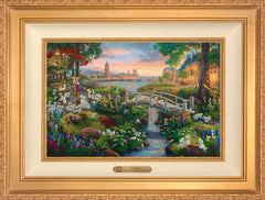 Disney 101 Dalmatians Wall Art by Thomas Kinkade Studios Estate Edition Canvas 12" x 18" Antique Gold