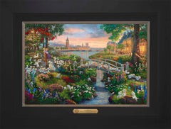 Disney 101 Dalmatians Wall Art by Thomas Kinkade Studios Estate Edition Canvas 12" x 18" Modern Black