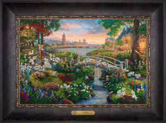 Disney 101 Dalmatians Wall Art by Thomas Kinkade Studios Estate Edition Canvas 12" x 18" Cabernet
