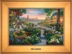 Disney 101 Dalmatians Wall Art by Thomas Kinkade Studios Estate Edition Canvas 12" x 18" Gallery Gold