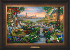 Disney 101 Dalmatians Wall Art by Thomas Kinkade Studios Estate Edition Canvas 18" x 27" Estate Bronze
