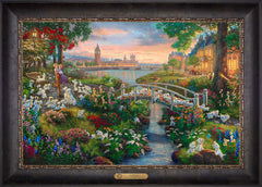 Disney 101 Dalmatians Wall Art by Thomas Kinkade Studios Estate Edition Canvas 18" x 27" Cabernet