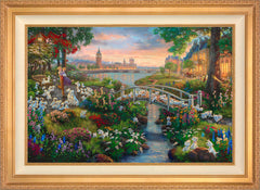 Disney 101 Dalmatians Wall Art by Thomas Kinkade Studios Standard Number Canvas 24" x 36" Antique Gold