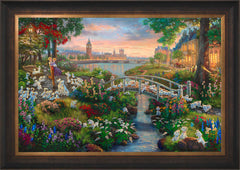 Disney 101 Dalmatians Wall Art by Thomas Kinkade Studios Standard Number Canvas 24" x 36" Estate Bronze