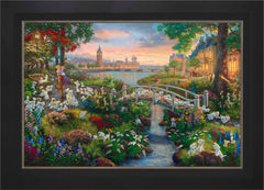 Disney 101 Dalmatians Wall Art by Thomas Kinkade Studios Standard Number Canvas 24" x 36" Modern Black