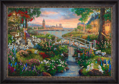 Disney 101 Dalmatians Wall Art by Thomas Kinkade Studios Standard Number Canvas 24" x 36" Cabernet