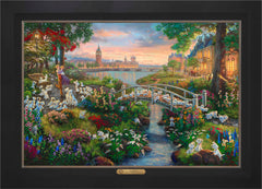 Disney 101 Dalmatians Wall Art by Thomas Kinkade Studios Estate Edition Canvas 24" x 36" Modern Black
